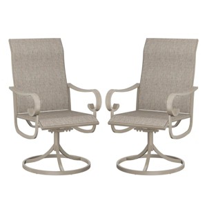 3-Piece Round Patio Dining Set with 360-Degree Swivel Chairs, All-Weather Outdoor Conversation Set for Garden and Backyard - 1 of 4