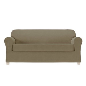 
2pc Chenille Stretch Sofa Slipcover - Zenna Home - 1 of 4
