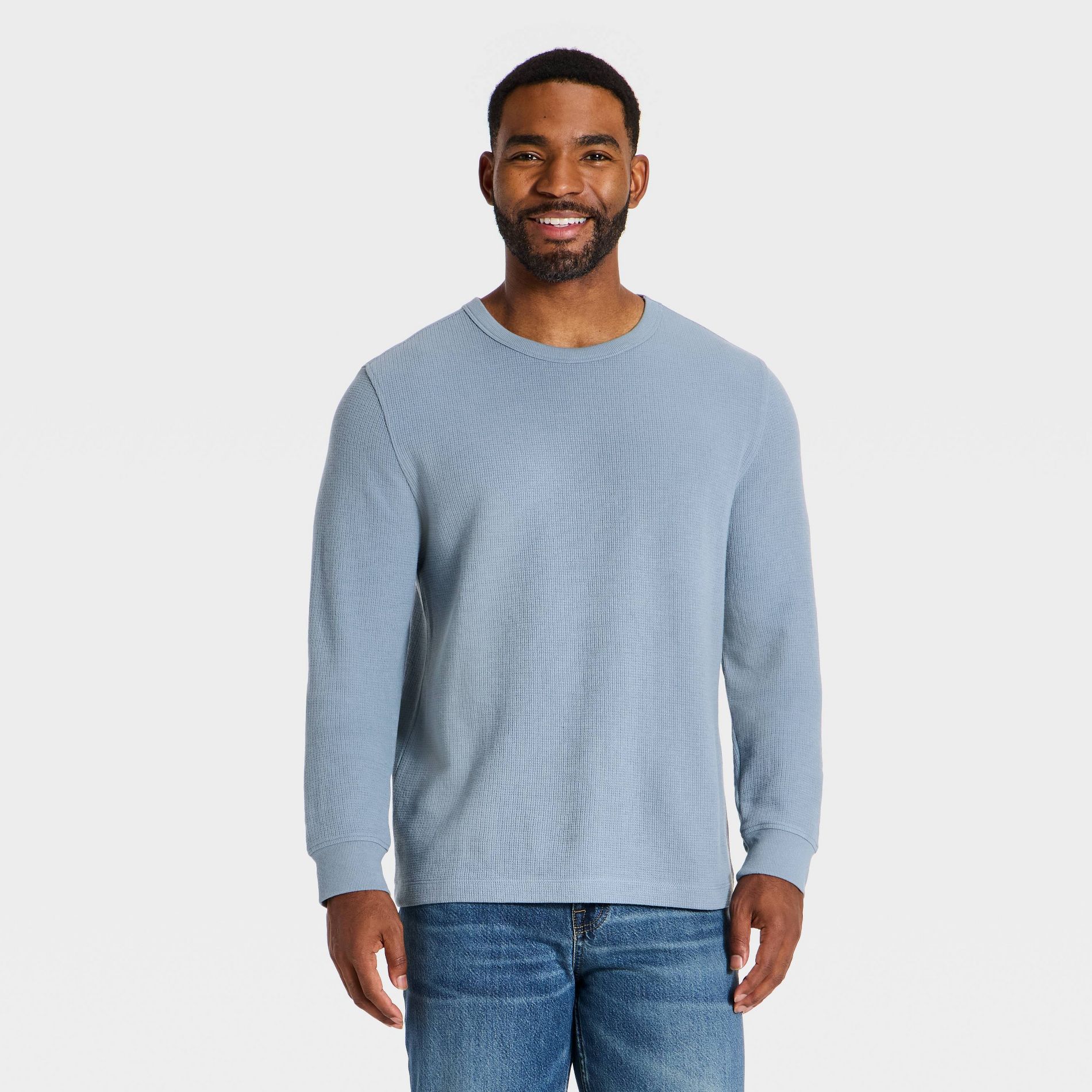 Men's Vintage Long Sleeve Textured Crewneck Sweatshirt - Goodfellow & Co™