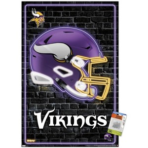 Trends International NFL Minnesota Vikings - Neon Helmet 23 Unframed Wall Poster Prints - 1 of 4