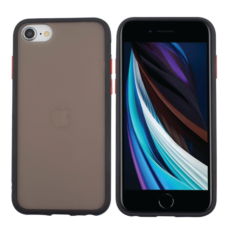 Insten Translucent Matte Case Hybrid Hard Back Soft Edges TPU Full Body Cover Compatible with Apple iPhone, 5 of 9
