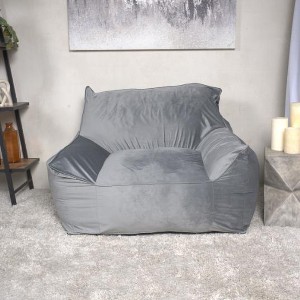 CAVINAS Bean Bag Chair with Armrests, Velvet Cloud Couch with High-Density Shredded Foam and Removable Cover for Reading, Resting - 1 of 4