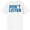 It's Happy Bunny Be Happy Don't Listen Crew Neck Short Sleeve Women's White T-shirt - 2 of 4
