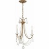 Crystorama Lighting Karrington 3 - Light Chandelier in  Aged Brass - 3 of 4