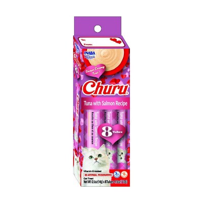 Inaba Churu Valentine's Day Tuna with Salmon Flavor Cat Treats - 4oz