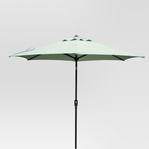 9 Round Patio Umbrella Aqua Black Pole Threshold Target