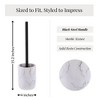 Evideco French Home Goods Black Marble Toilet Brush and Holder Set - 4 of 4