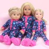 Sophia’s Hot Cocoa Pajama Onesie with Fuzzy Slippers for 18” Dolls, Navy/Hot Pink - 3 of 4