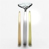 Slickblue Three-Tone Stainless Steel Women's Ring, Clear CZ Marquise, Gold & Rose Gold, Wedding Style, Sizes 5-10 - 4 of 4