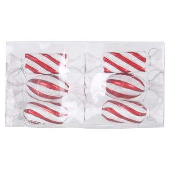 Melville Christmas Holiday Hard Candy Red & White Peppermint Spoons  Lollipop On Wooden Ball Sticks, 5 Count Gusset Bag 