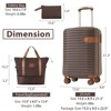 Lyngins 20 Inch 3 PCs Carry on Luggage Sets with Travel Duffel Bag and Toiletry Bag,Suitcases Sets with Spinner Wheels for Family Trips - 3 of 4
