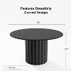 Dovelina Round Dining Table Mid-Century Dining Room Table with Designer Table Base - 3 of 4