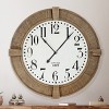VIP Wood 42.5 in. Brown Traditional Wall Clock - 2 of 4