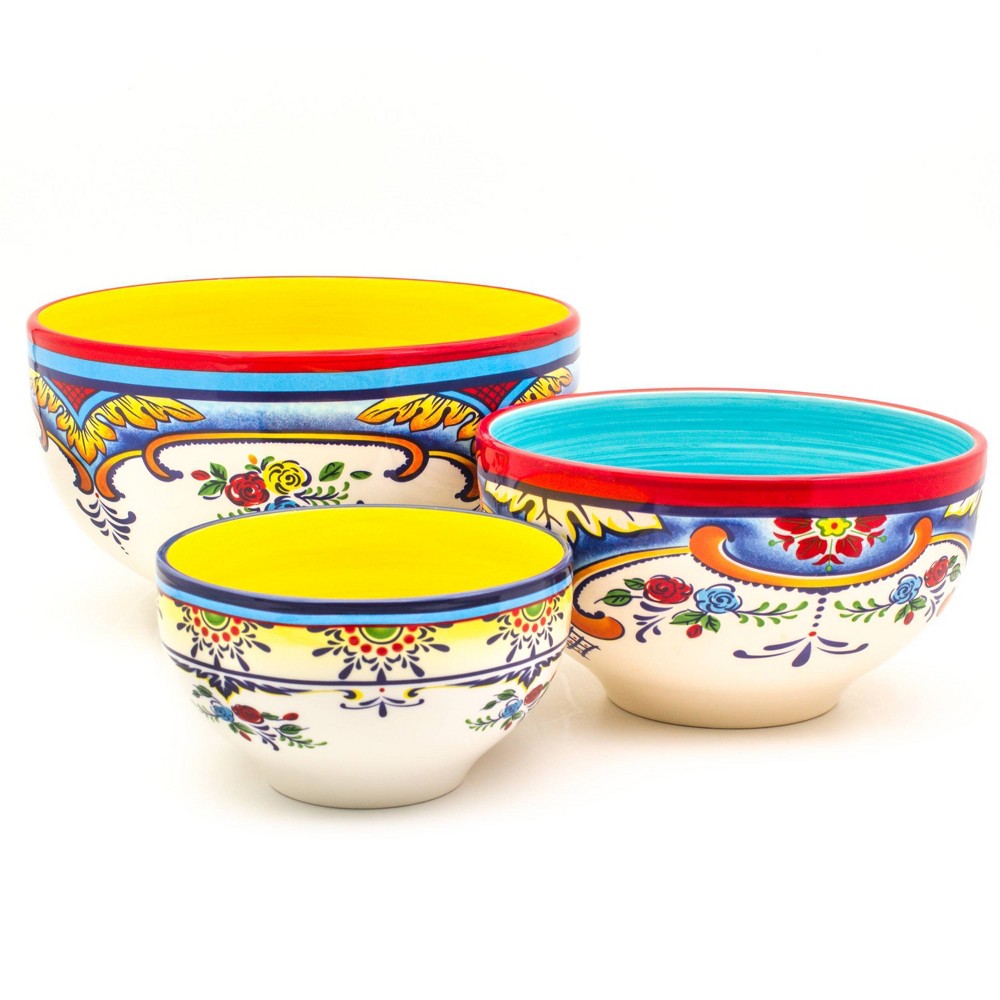 UPC 715021010098 product image for 3pc Earthenware Zanzibar Mixing Bowl Set - Euro Ceramica | upcitemdb.com