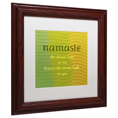 Trademark Fine Art -Michelle Calkins 'Namaste' Matted Framed Art