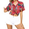 HAPPY BAY Women's Button Down Blouses Casual Tops Beach Party Short Sleeve Tropical Vacation Summer Hawaiian Shirts Colorful for Women - 2 of 4