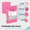 3 Ring Binder Clear View Cover with 2 Inside Pockets, Colored School Supplies Office and Home Binders – by Enday - 4 of 4