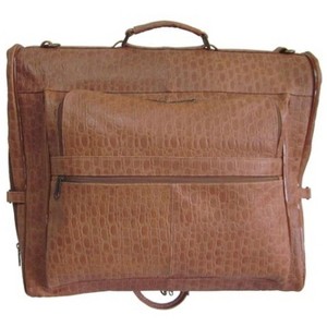 Amerileather Leather Garment Bag – Fold-Out Travel Organizer with Elegant Structure for Wrinkle-Free Storage of Suits and Formalwear - 1 of 4
