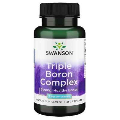 Swanson Triple Boron Complex Capsules, 3 mg, 250 Count