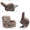 Power Lift Recliner Chair for Elderly with Massage and Heat, Wide Seat Electric Recliner Sofa with Remote, Cup Holders and Side Pockets-Tanpinhause - 4 of 4