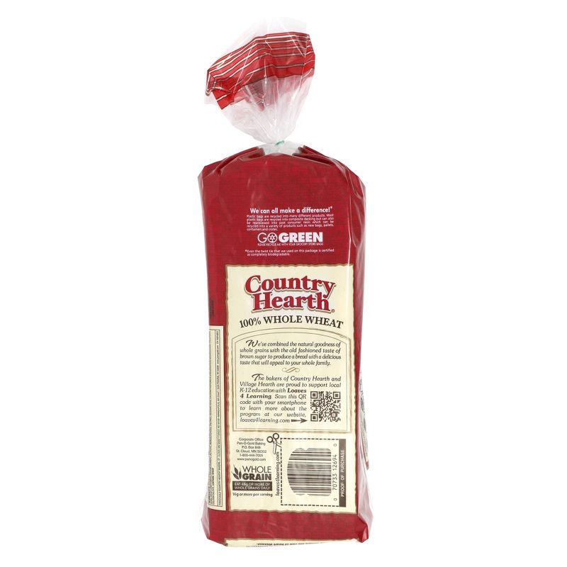Country Hearth 100% Whole Wheat Bread - 24oz, 3 of 5