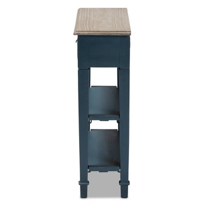 Blue Spruce Vintage Console Table with Storage - 32"x30"
