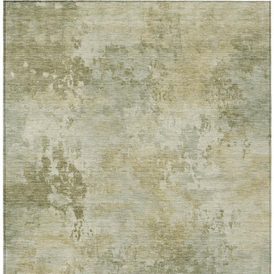 HomeRoots 5' X 8' Sage And Beige Abstract Washable Indoor Outdoor Area Rug