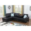 VYNXARIA Chic 2-Piece Faux Leather L-Shaped Sectional Sofa with Left-Hand Facing Chaise - 3 of 4
