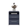 PAGED Nightstand Modern Side Table with 2 Storage Drawers and Open Shelf, Bedside Cabinet for Bedroom, Living Room - 4 of 4