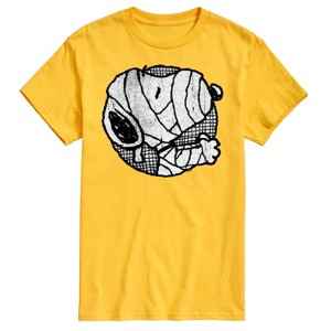 Men's - Peanuts - Mummy Costume Halloween Snoopy Short Sleeve Graphic T-Shirt - 1 of 4