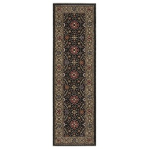 Oriental Weavers Hastings HA07D Charcoal / Pink Indoor Area Rug - 2'3" x 7'6" - 1 of 4