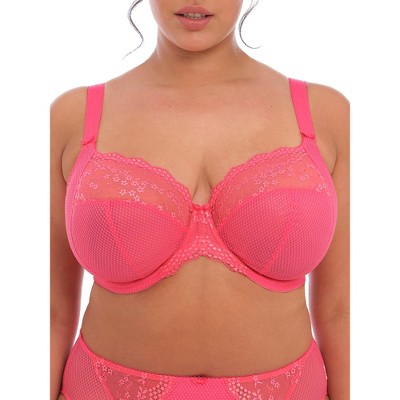 ELOMI RITA BRA Passion Pink Size 36E Full Cup Side Support Racer Back Satin  8011 £21.75 - PicClick UK