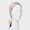 Floral Headscarf - A New Day™ White/Blue: Fashion Accessory, Recycled Polyester, Open Closure - 2 of 4