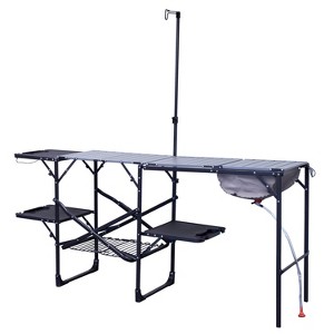 GCI Outdoor Master Cook Station Outdoor Camp Kitchen - Black Chrome - 1 of 4