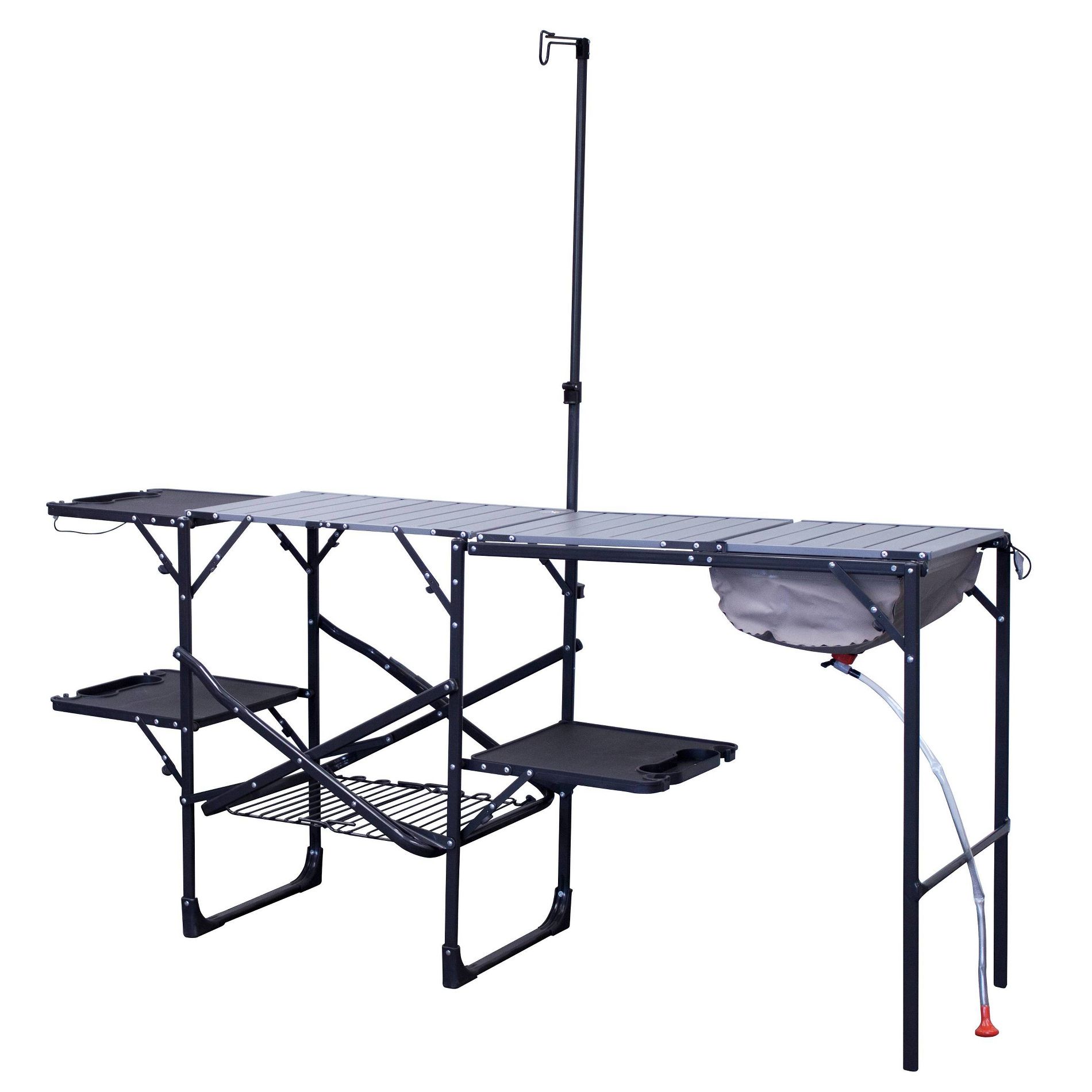 GCI Outdoor Master Cook Station Outdoor Camp Kitchen - Black Chrome