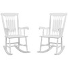 Outsunny Outdoor Wood Rocking Chair, 350 lbs. Porch Rocker with High Back for Garden, Patio, Balcony - 4 of 4