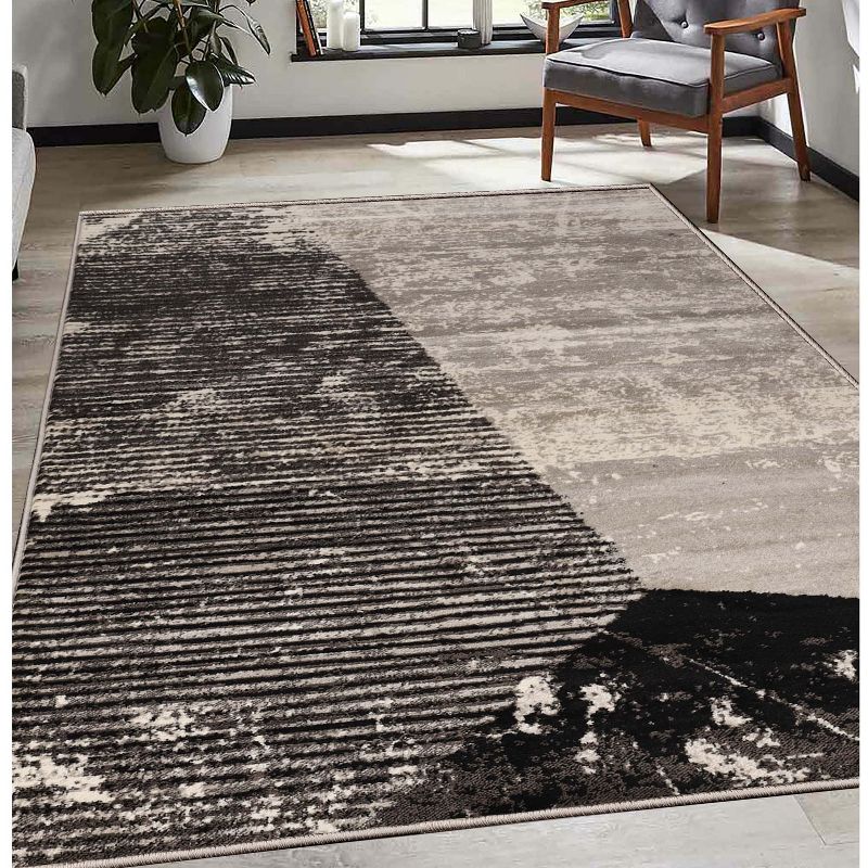 Modern Geometric Shapes Contemporary Indoor Runner or Area Rug by Blue Nile Mills, 2 of 8