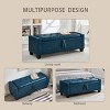 PAGED Ottoman Bench with Storage, Contemporary Foot Stool, Upholstered Tufted Entryway Bench with Smooth PU Upholstery for Entryway, Bedroom - 2 of 4