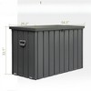 VisioGear Outdoor Storage Deck Box with 4 Wheels, Large Patio Storage Bin for Outside Cushions, Gray, 54.3"*29.2"*33.1" - 2 of 4