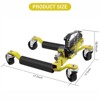 Garvee Car Wheel Dolly Set of 2/4, 1500LBS Capacity Car Dolly with Hydraulic Tire Jack for Vehicle Positioning for Truck RV Trailer, Yellow - 3 of 4