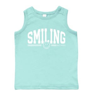 The Juniper Shop SmileyWorld Arched Varsity Toddler Tank - 1 of 4