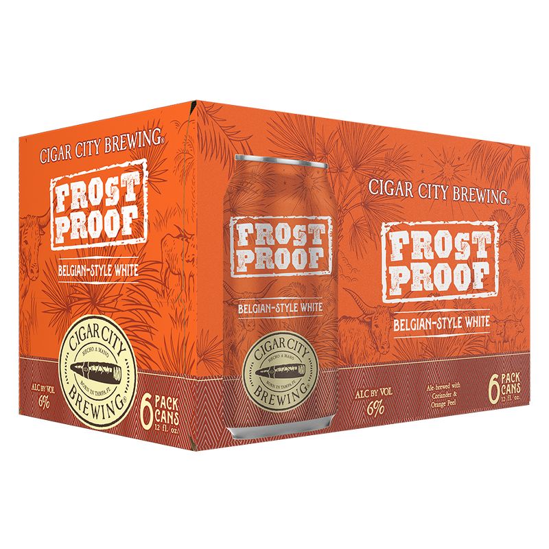 Cigar City Frost Proof Belgian-style White Ale Beer - 6pk/12 fl oz Cans, 1 of 5