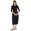 Memoi Women's Silky-Smooth Bonded 3/4-Sleeve 48" Slip Dress - 2 of 4