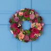 Northlight Wooden Floral Artificial Spring Wreath with Dried Pods - 13.5" - 2 of 4