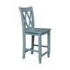 International Concepts 24" Double "X" Back CounterHeight Stool - 3 of 4
