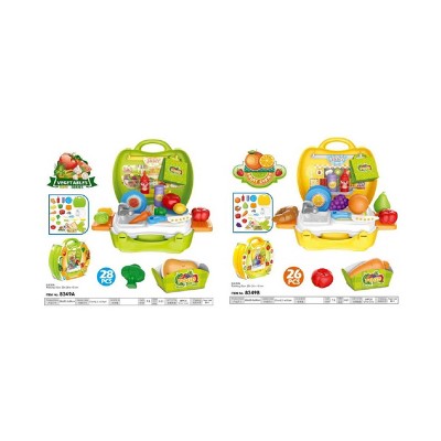 Northlight Pack of 2 Vegetable Playset with Plastic Box and Card Children's Toy 9.25”