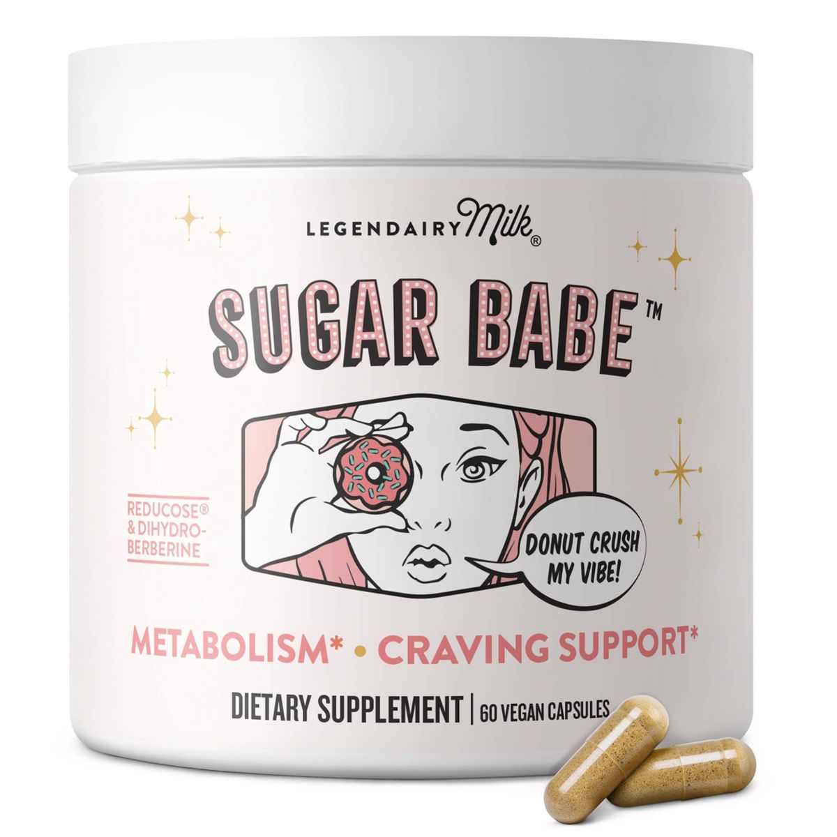 Legendairy Milk Sugar Babe Carb Management Dietary Supplement Capsules - 60ct