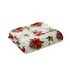 Kate Aurora Holiday Living Christmas Poinsettia Ultra Soft Accent Throw Blanket - 50 in. W x 60 in. L - 3 of 4