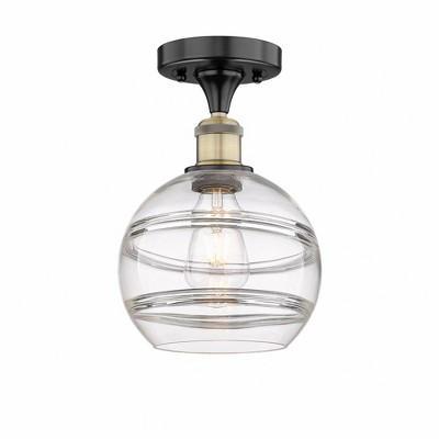Rochester - 1 Light Semi-Flush Mount In Industrial Style-10 Inches Tall and 8 Inches Wide