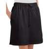 Collections Etc Drawstring Cotton Knit Pull-On Skort with Elastic Waistband - Casual Summer Apparel - 4 of 4